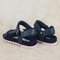 Sandal Tooth Wedge Blk/Pink
